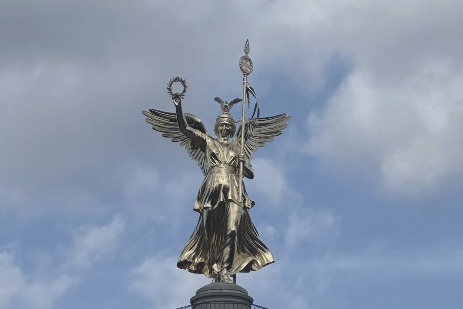 Golden Victoria statue on top of the Victory Column, Berlin